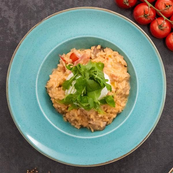 Rissotto cu hribi și mozzarella de bivoliță